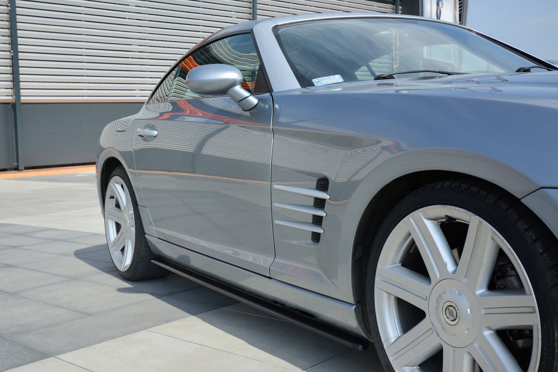 Seitenschweller Ansatz für CHRYSLER CROSSFIRE  schwarz Hochglanz