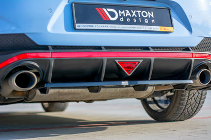 Mittlerer Diffusor Heck Ansatz DTM Look für Hyundai I30 N Mk3 Fastback  schwarz Hochglanz