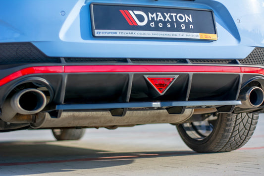 Mittlerer Diffusor Heck Ansatz DTM Look für Hyundai I30 N Mk3 Fastback  Carbon Look