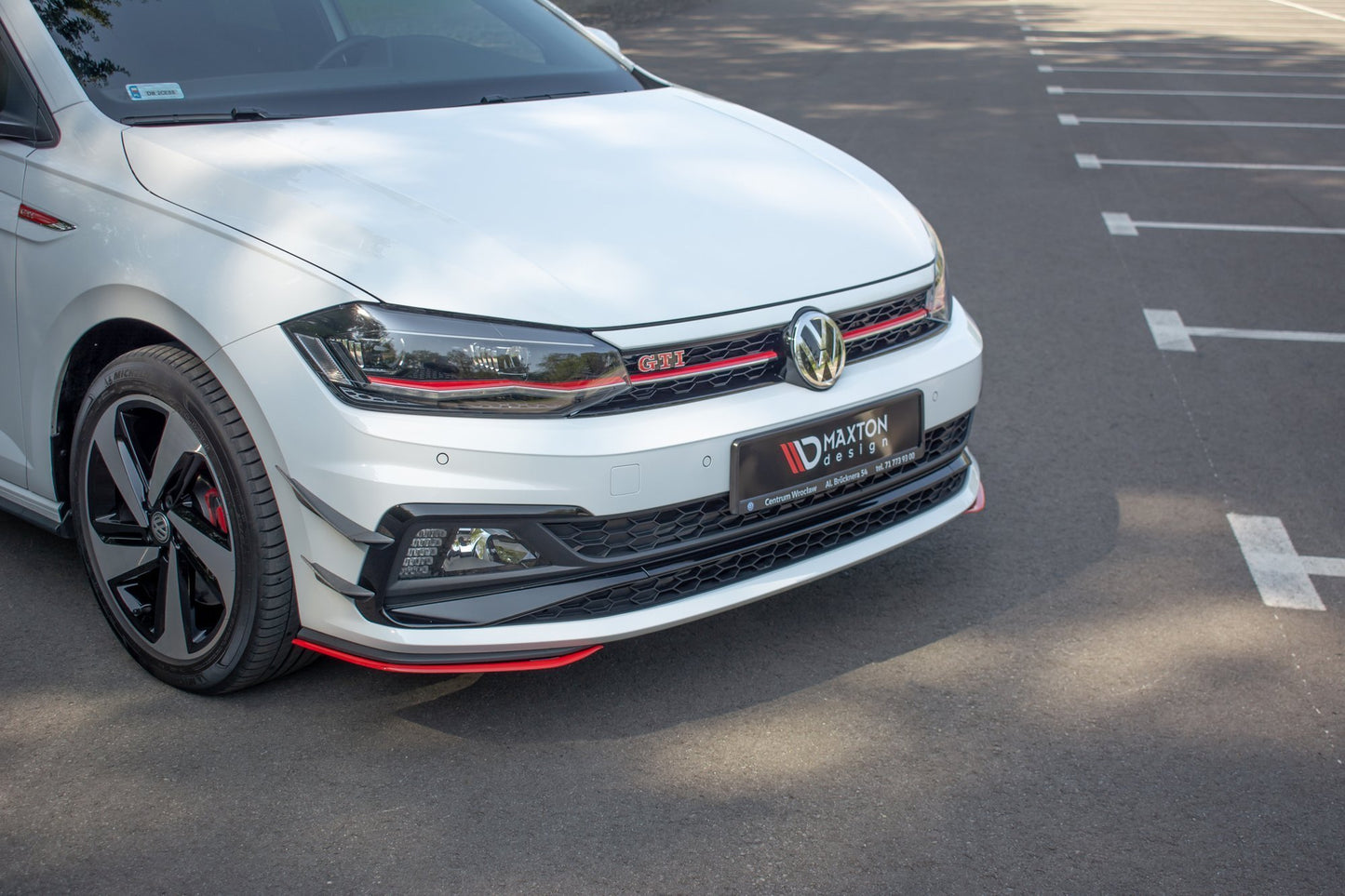 Front Ansatz V.5 für VW POLO MK6 GTI  schwarz matt