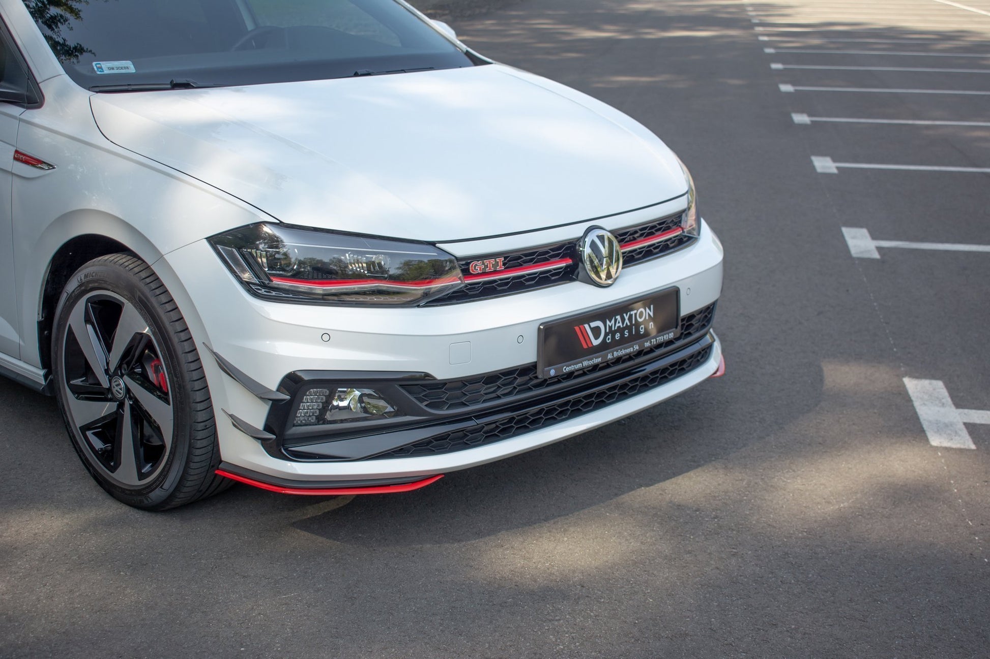 Front Ansatz V.5 für VW POLO MK6 GTI  schwarz matt