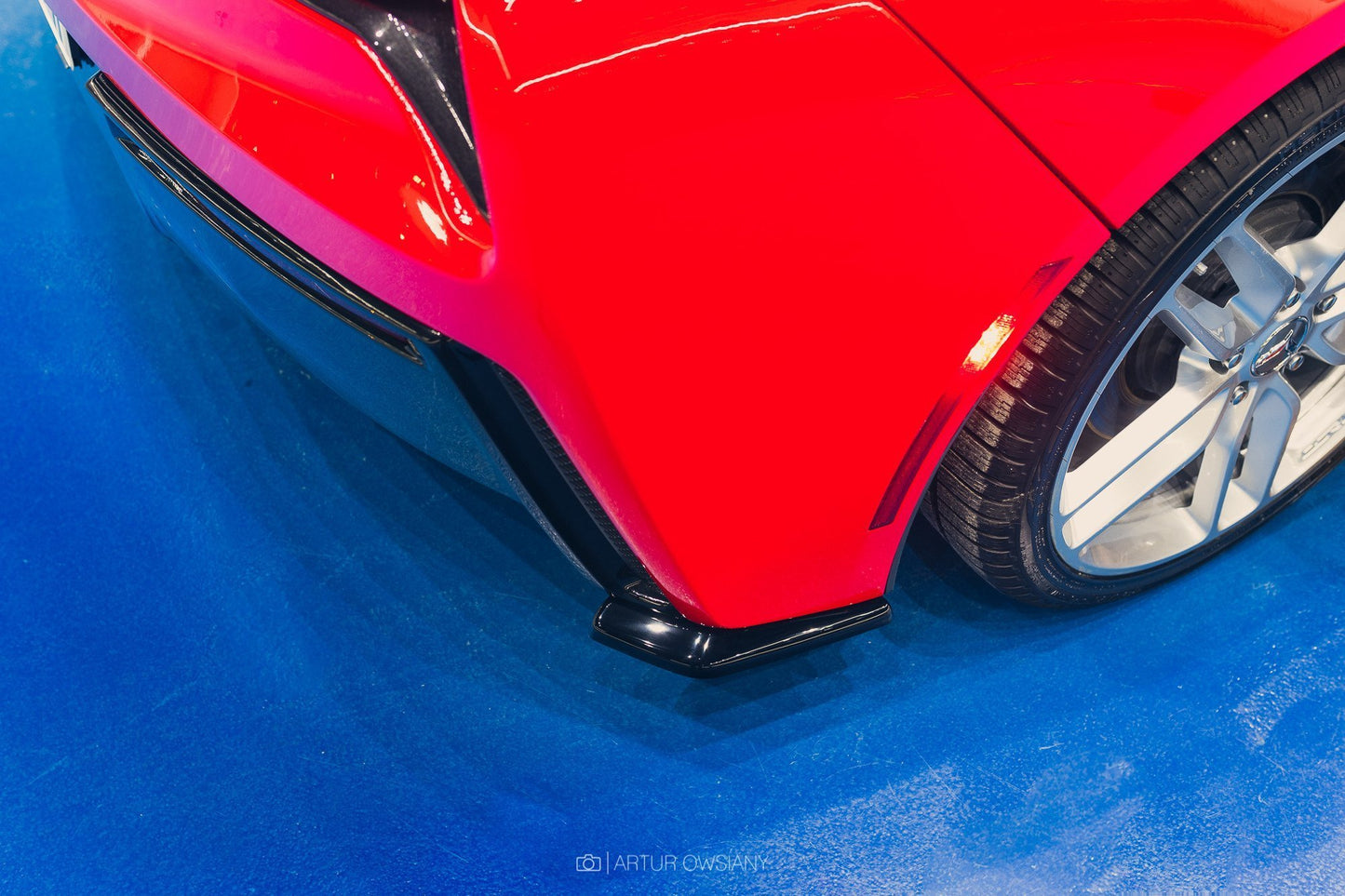 Heck Ansatz Flaps Diffusor V.1 für CHEVROLET CORVETTE C7  schwarz matt