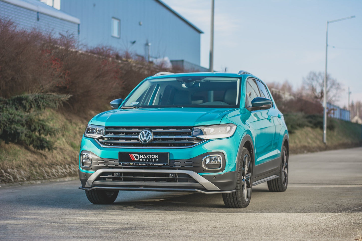 Front Ansatz für Volkswagen T-Cross schwarz matt