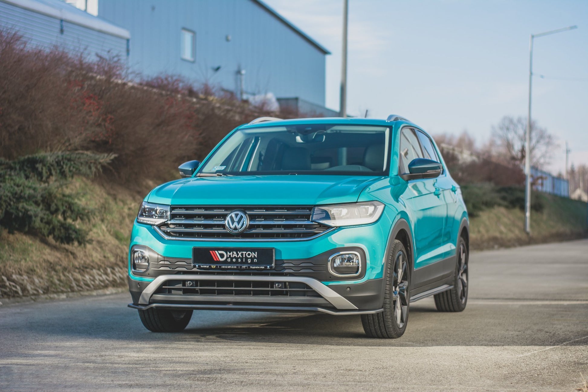 Front Ansatz für Volkswagen T-Cross schwarz matt
