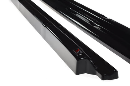 Seitenschweller Ansatz für FIAT 500 HATCHBACK vor Facelift Carbon Look