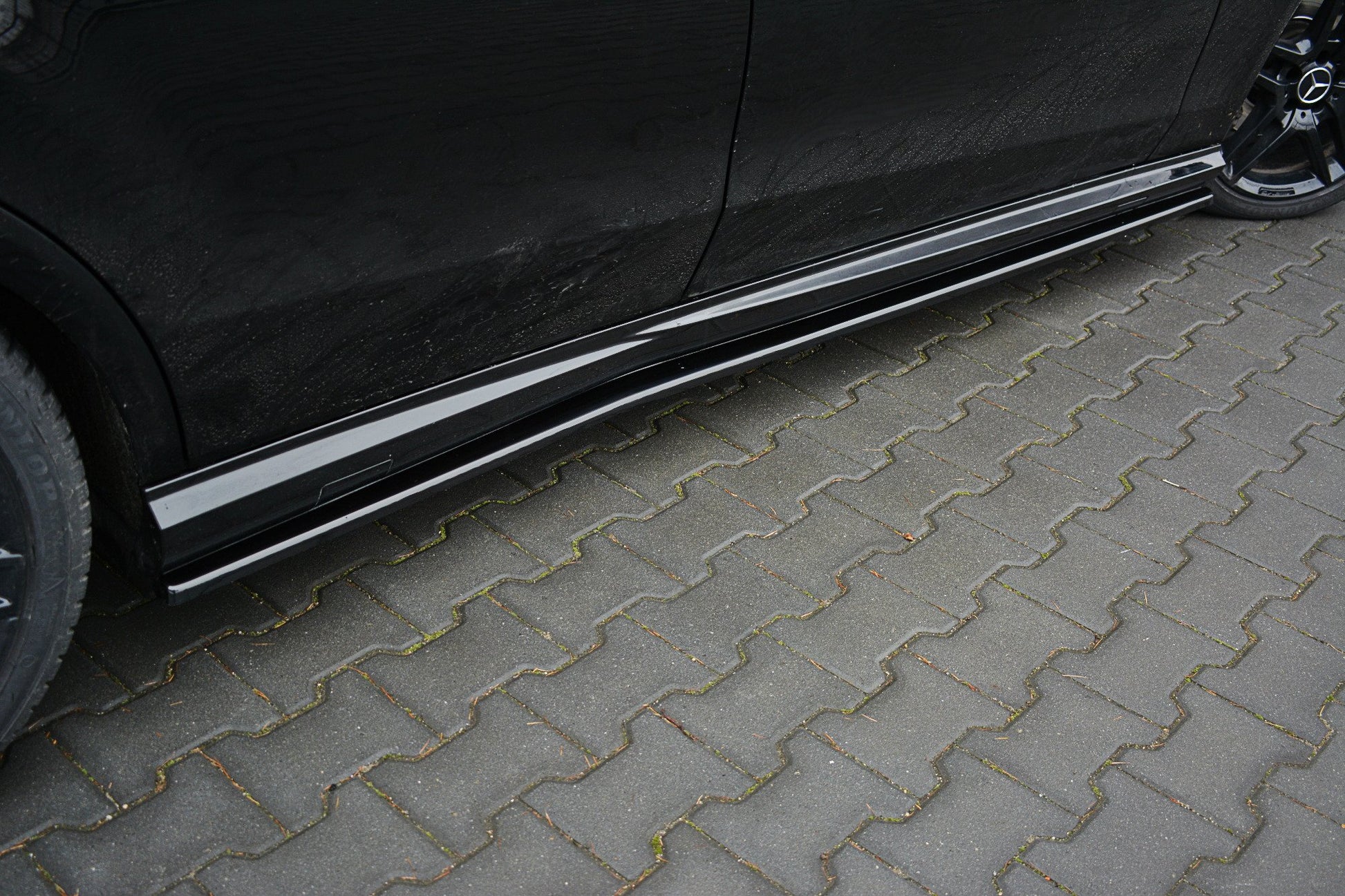 Seitenschweller Ansatz für Mercedes E63 AMG W212  schwarz matt