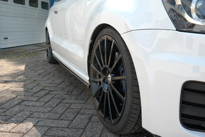 Seitenschweller Ansatz für VOLKSWAGEN POLO MK5 R WRC schwarz matt