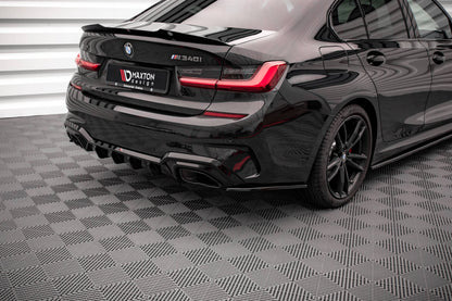 Heck Ansatz Flaps Diffusor V.3 für BMW 3er M-Paket G20 / G21 schwarz Hochglanz