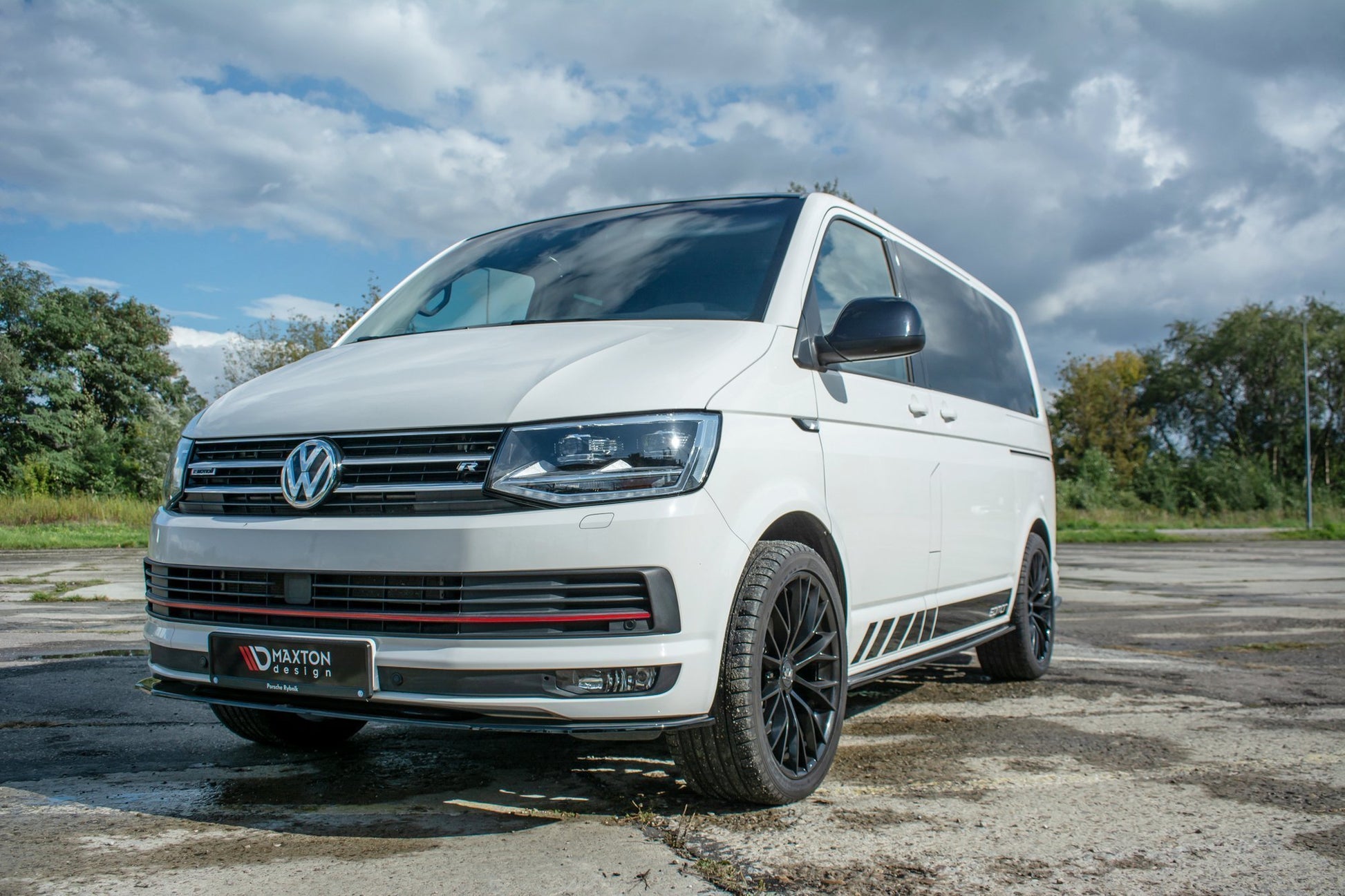 Seitenschweller Ansatz für Volkswagen T6 Carbon Look