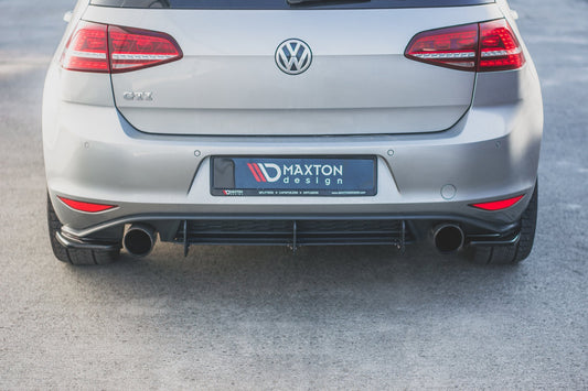 Heck Ansatz Flaps Diffusor V.2 für VW Golf 7 GTI  schwarz Hochglanz
