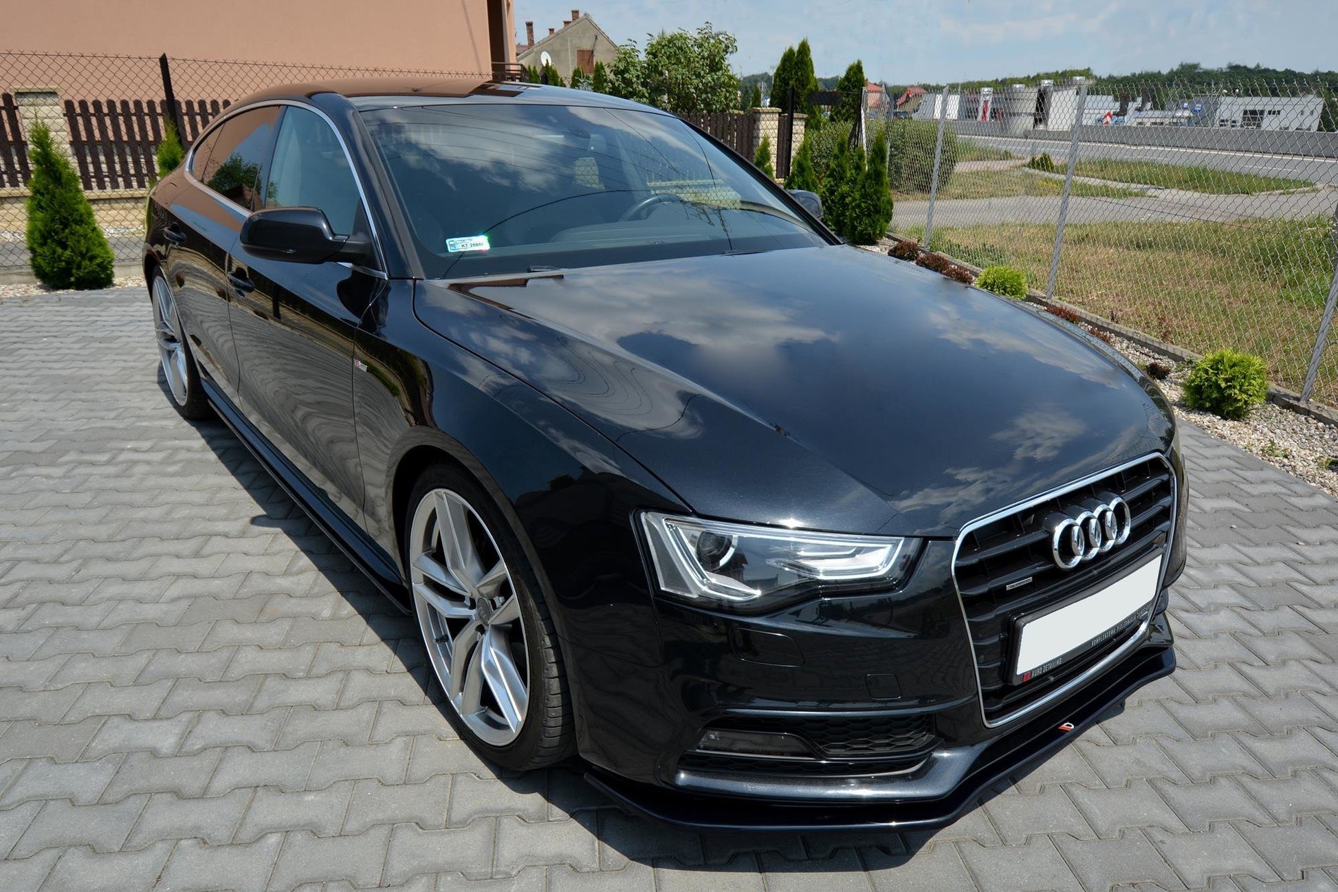 Front Ansatz V.2 für Audi S5 / A5 S-Line 8T FL schwarz Hochglanz