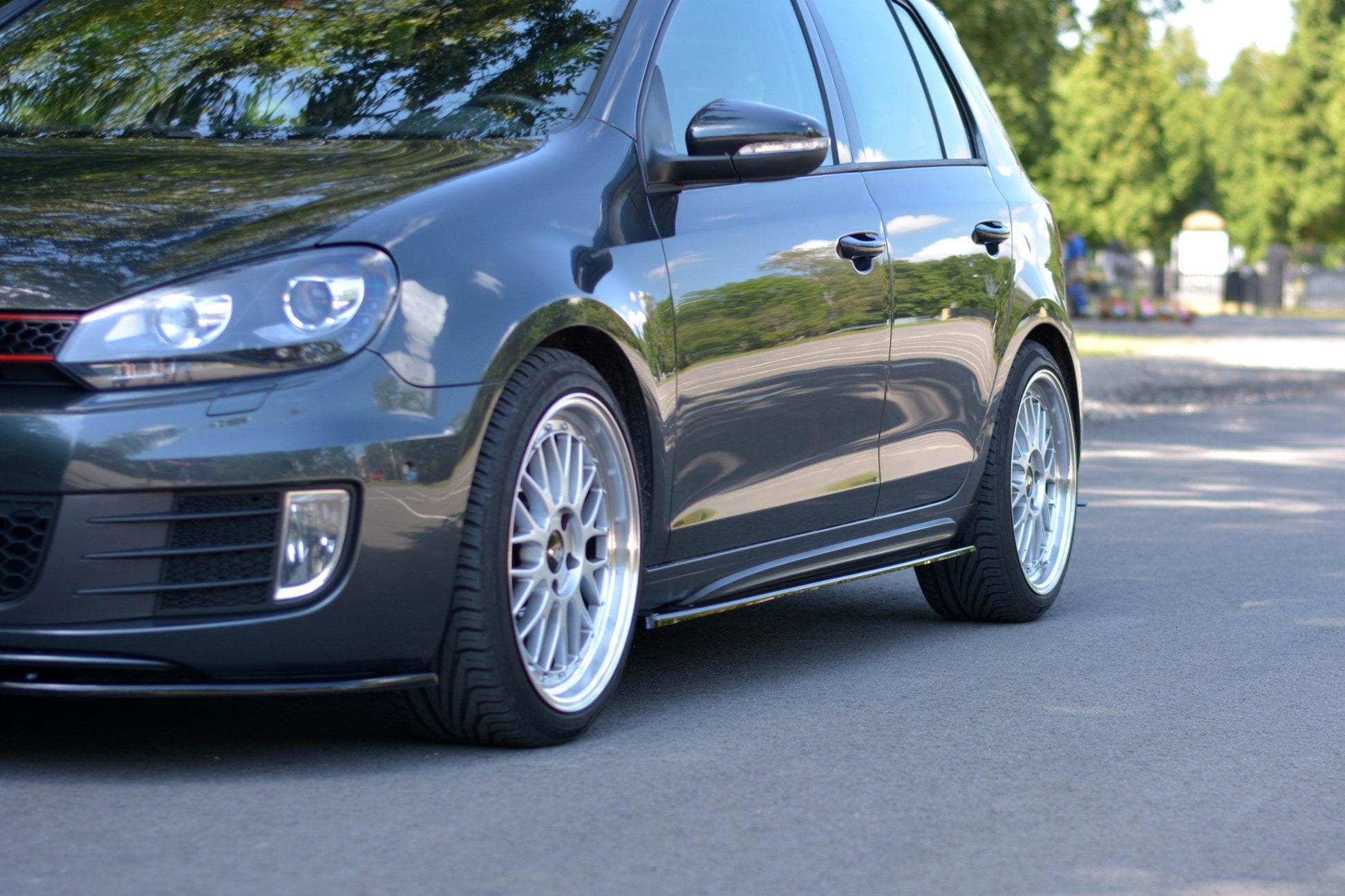 Seitenschweller Ansatz für VW GOLF 6 GTI/ GTD schwarz Hochglanz