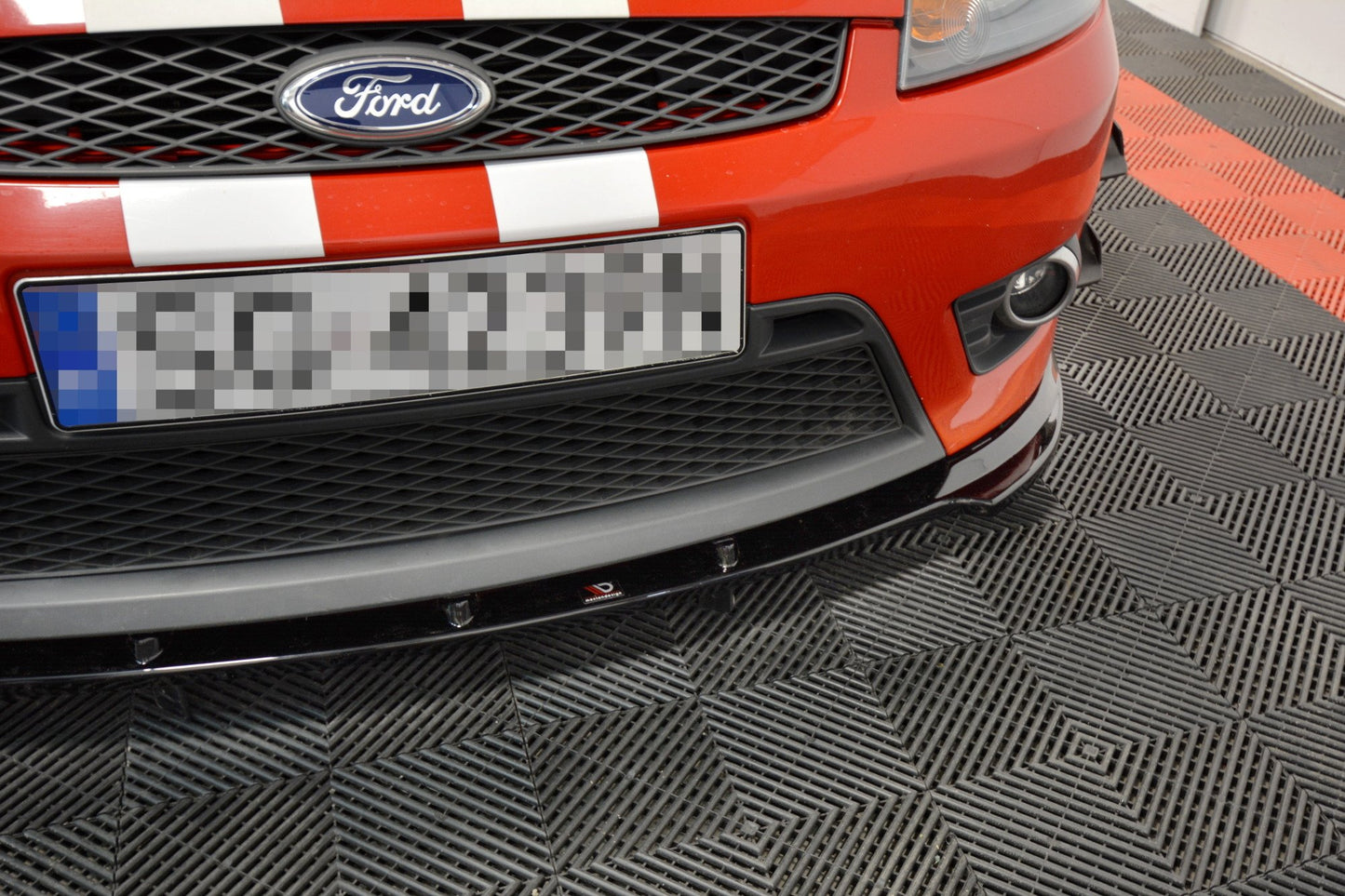 Front Ansatz V.1 für Ford Fiesta ST Mk6 schwarz Hochglanz
