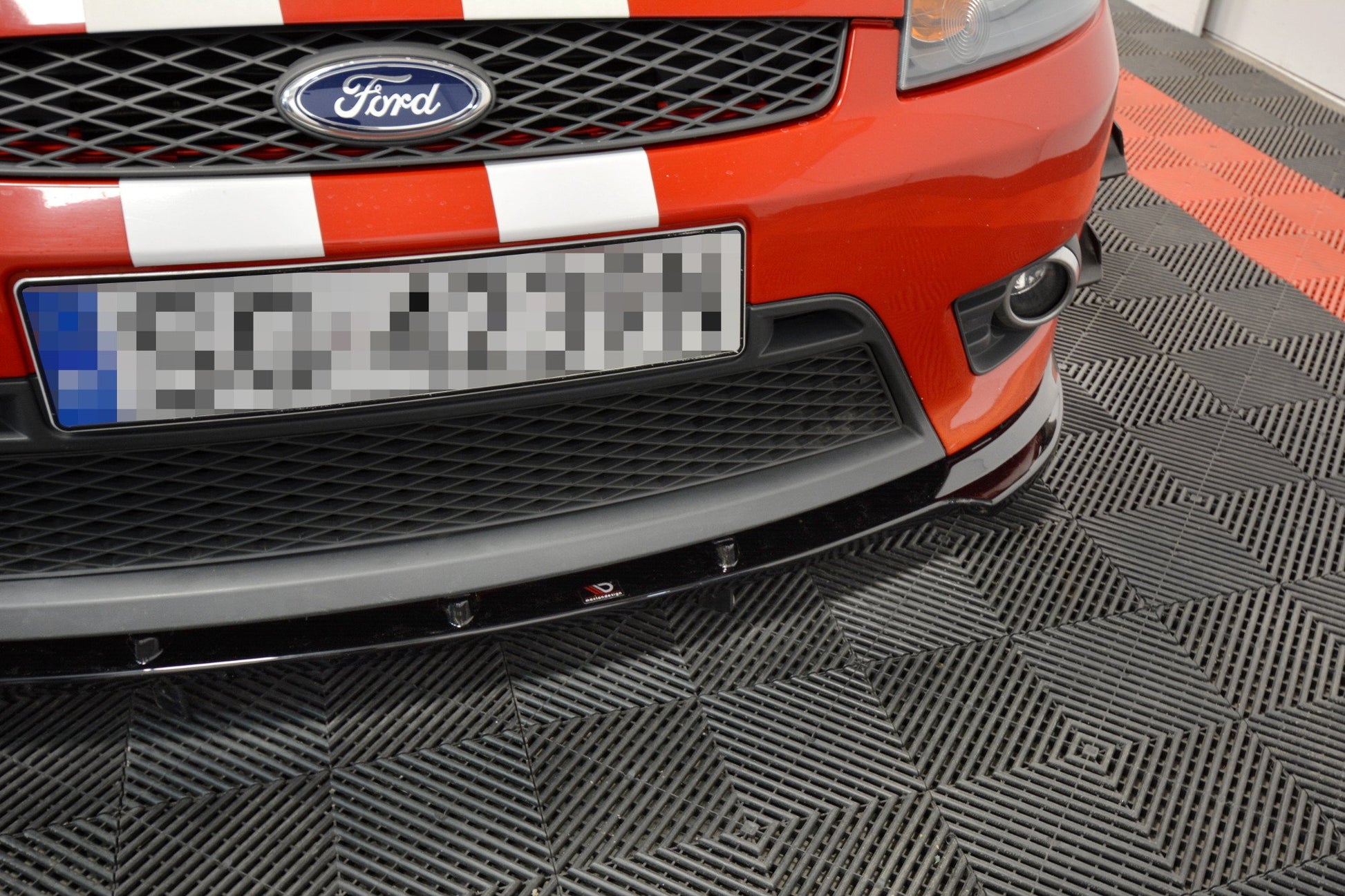 Front Ansatz V.1 für Ford Fiesta ST Mk6 schwarz Hochglanz