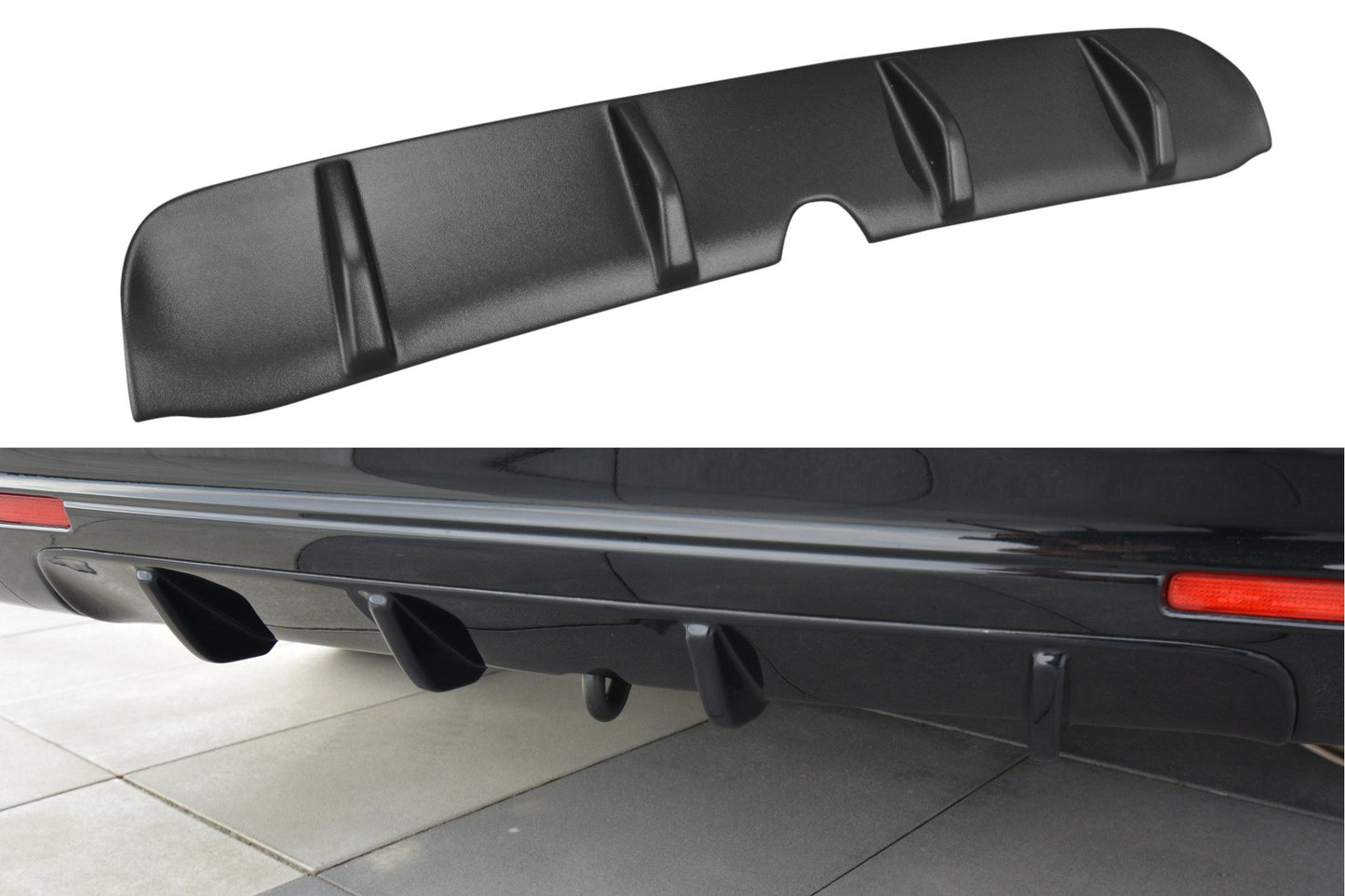 Diffusor Heck Ansatz für HONDA ACCORD MK8. CU-Serie vor Facelift SEDAN schwarz matt