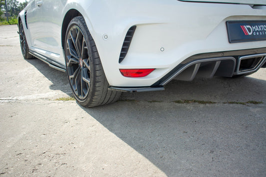 Heck Ansatz Flaps Diffusor für Renault Megane IV RS Carbon Look