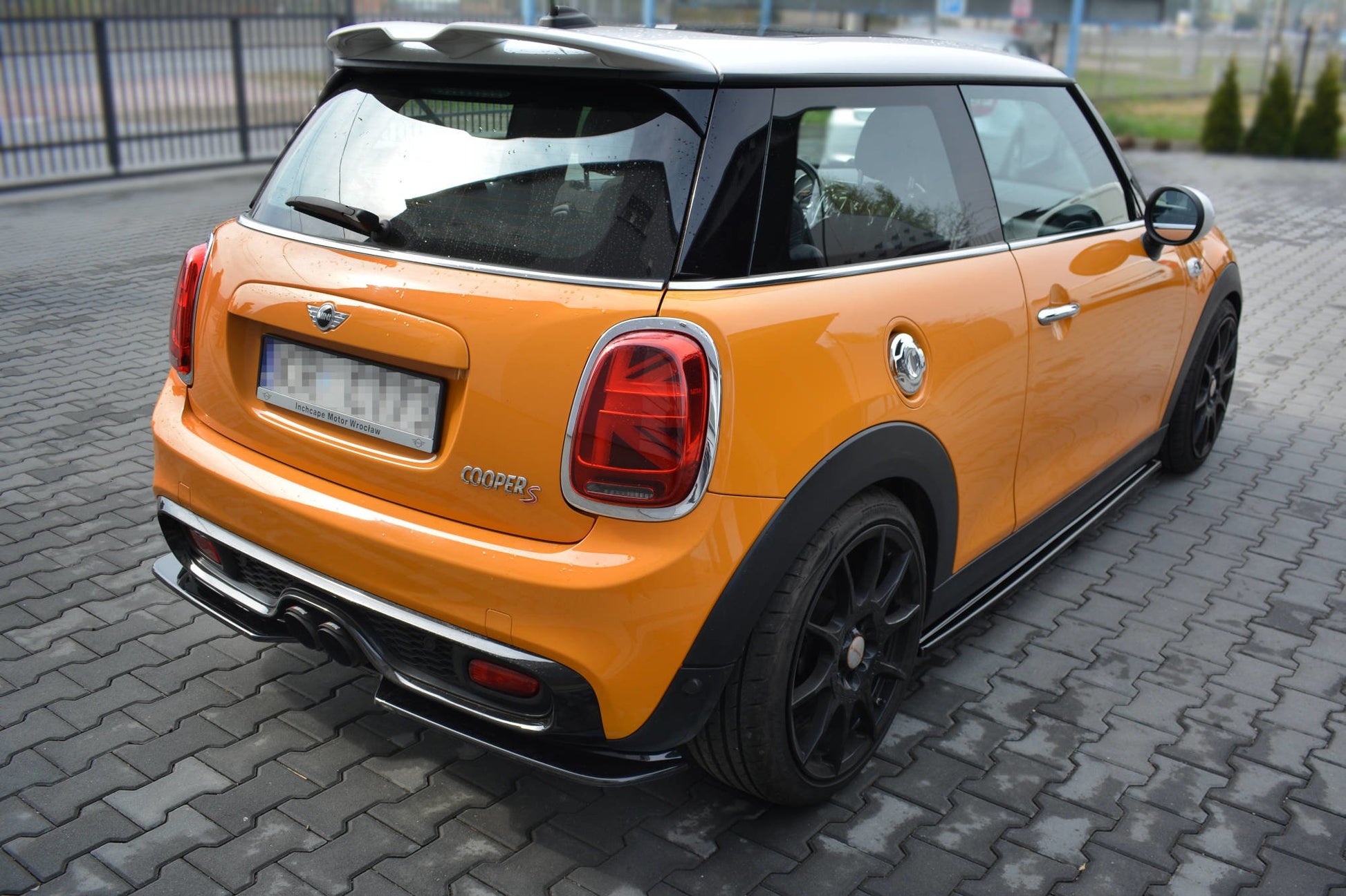 Mittlerer Diffusor Heck Ansatz für MINI COOPER S MK3 vor Facelift 3-Türer (F56) schwarz matt