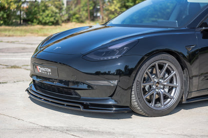 Front Ansatz V.2 für Tesla Model 3 schwarz matt