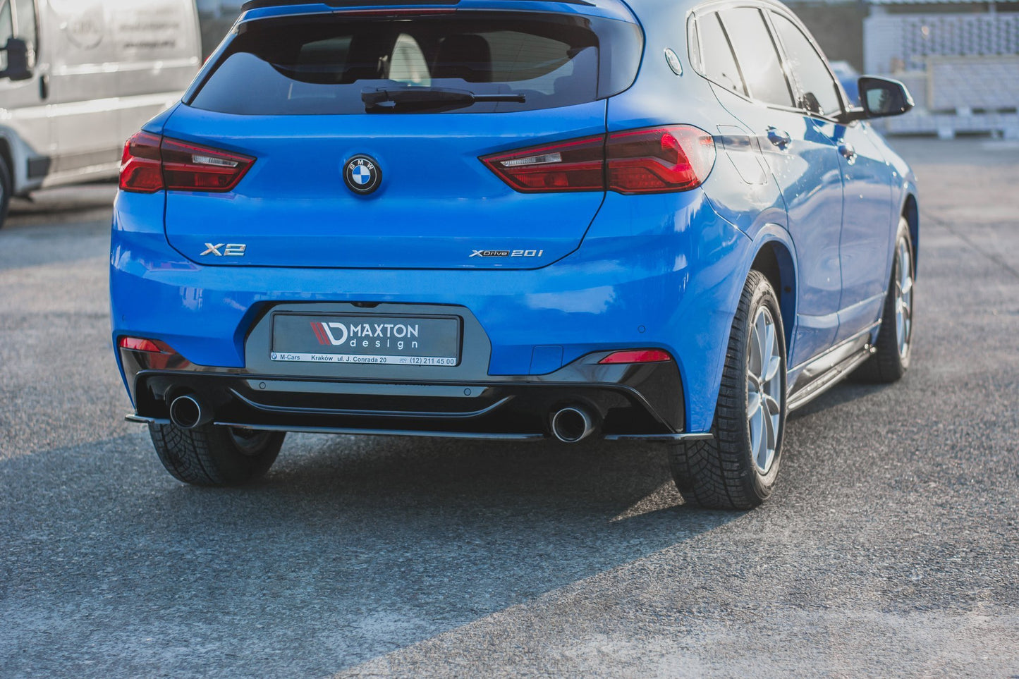 Heck Ansatz Flaps Diffusor für BMW X2 F39 M-Paket Carbon Look