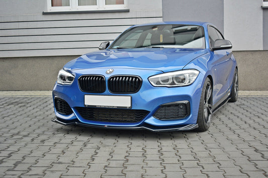 Front Ansatz V.2 für BMW 1er F20/F21 M-Power schwarz Hochglanz