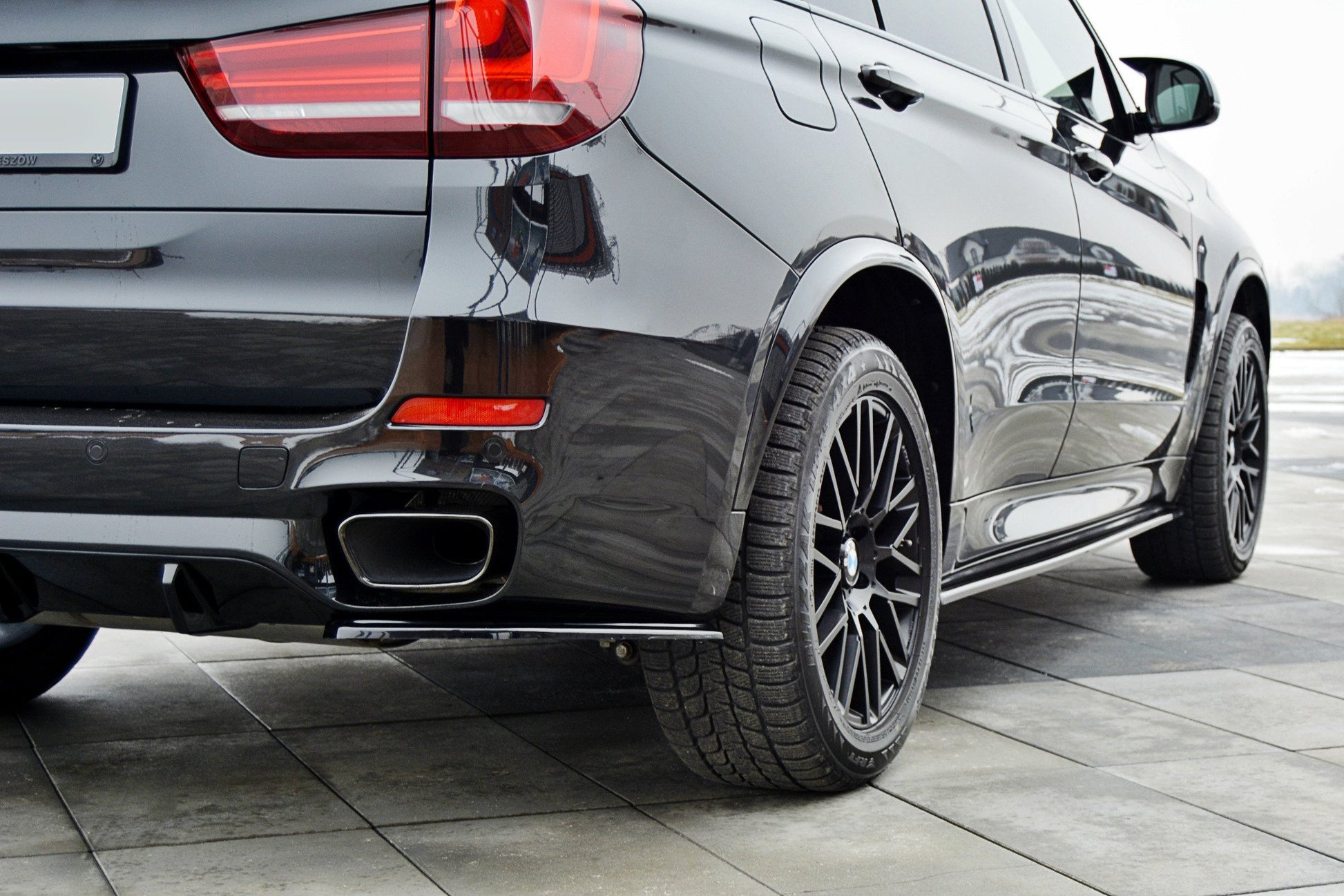 Seitenschweller Ansatz für BMW X5 F15 M Paket Carbon Look
