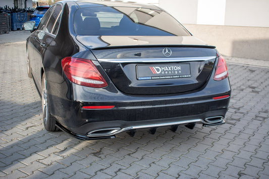 Diffusor Heck Ansatz für Mercedes-Benz E43 AMG / AMG-Line W213 schwarz Hochglanz