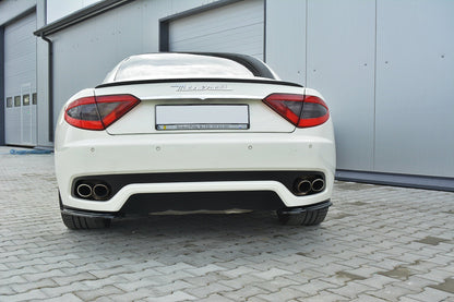 Heck Ansatz Flaps Diffusor für MASERATI GRANTURISMO 2007-2011 schwarz matt