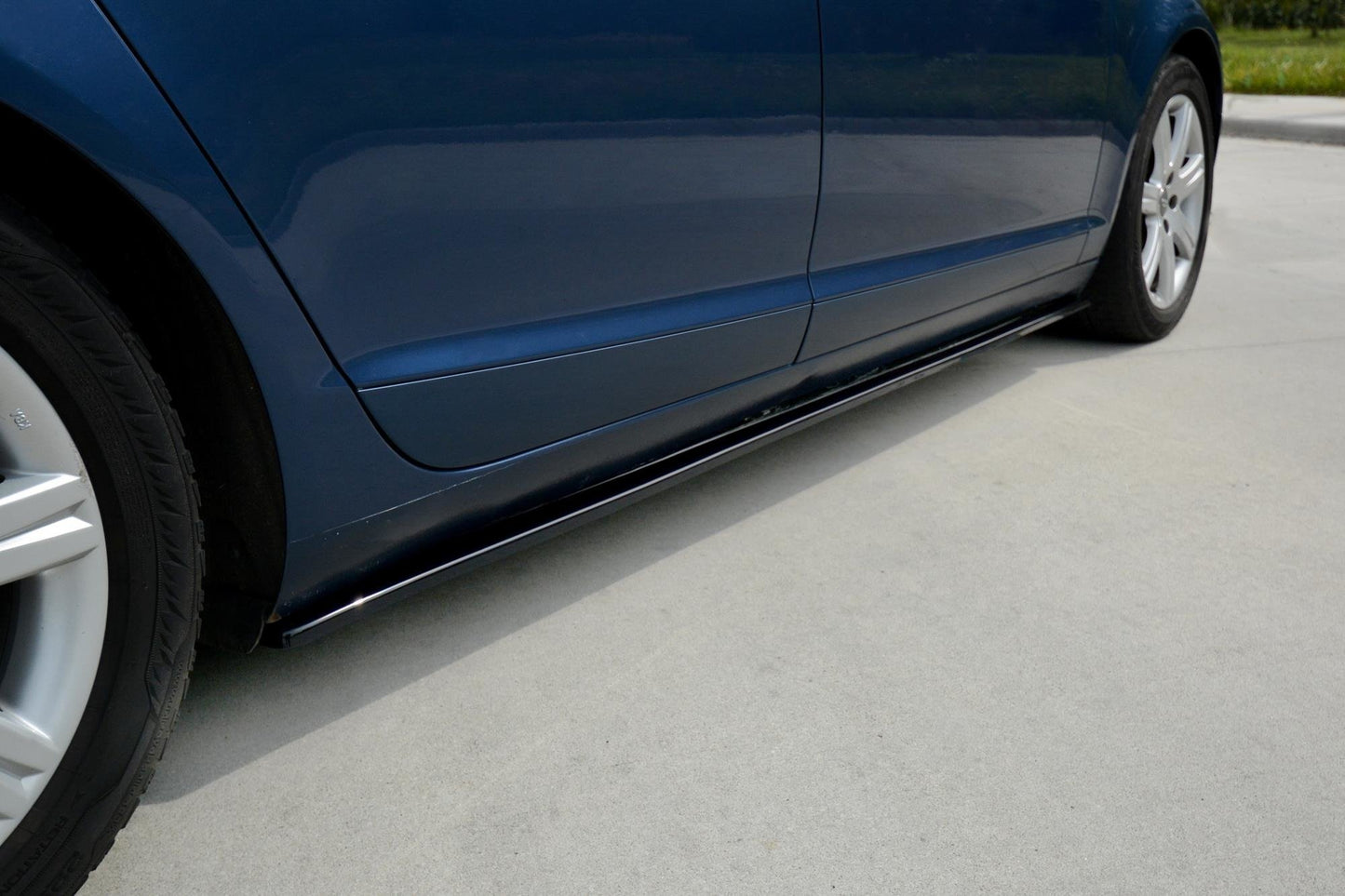 Seitenschweller Ansatz für AUDI A6 C6 S-LINE (vor Facelift/FACELIFT) Carbon Look