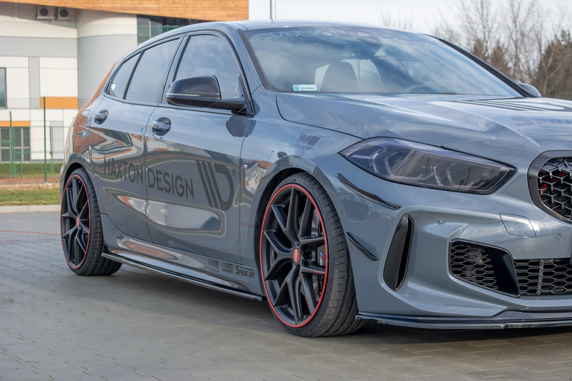 Seitenschweller Ansatz für V.1 für BMW 1er F40 M-Paket/ M135i  schwarz Hochglanz