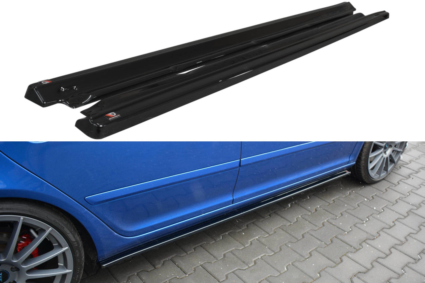 Seitenschweller Ansatz für Skoda Octavia RS Mk2 / Mk2 FL Carbon Look