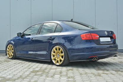 Seitenschweller Ansatz für VOLKSWAGEN JETTA MK6 SEDAN vor Facelift Carbon Look