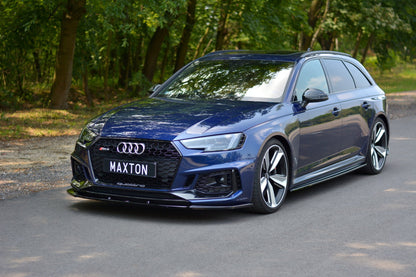 Front Ansatz V.1 für Audi RS4 B9 schwarz Hochglanz