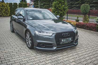 Front Ansatz für Audi S6 / A6 S-Line C7 FL  schwarz matt