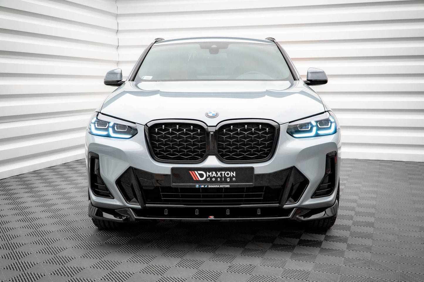 Front Ansatz V.2 für BMW X4 M-Paket G02 Facelift schwarz matt