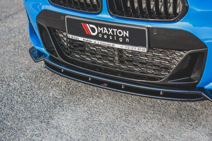 Front Ansatz für BMW X2 F39 M-Paket schwarz Hochglanz