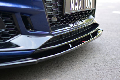 Front Ansatz V.1 für Audi RS4 B9 schwarz Hochglanz