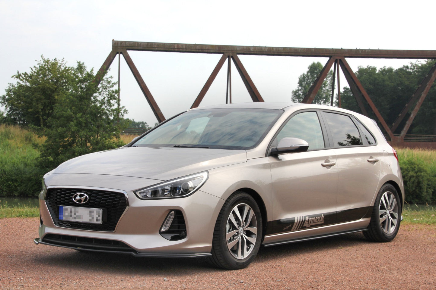 Seitenschweller Ansatz für HYUNDAI I30 MK3 HATCHBACK schwarz matt