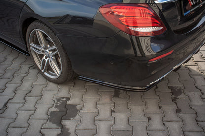 Heck Ansatz Flaps Diffusor für Mercedes-Benz E43 AMG / AMG-Line W213 schwarz Hochglanz