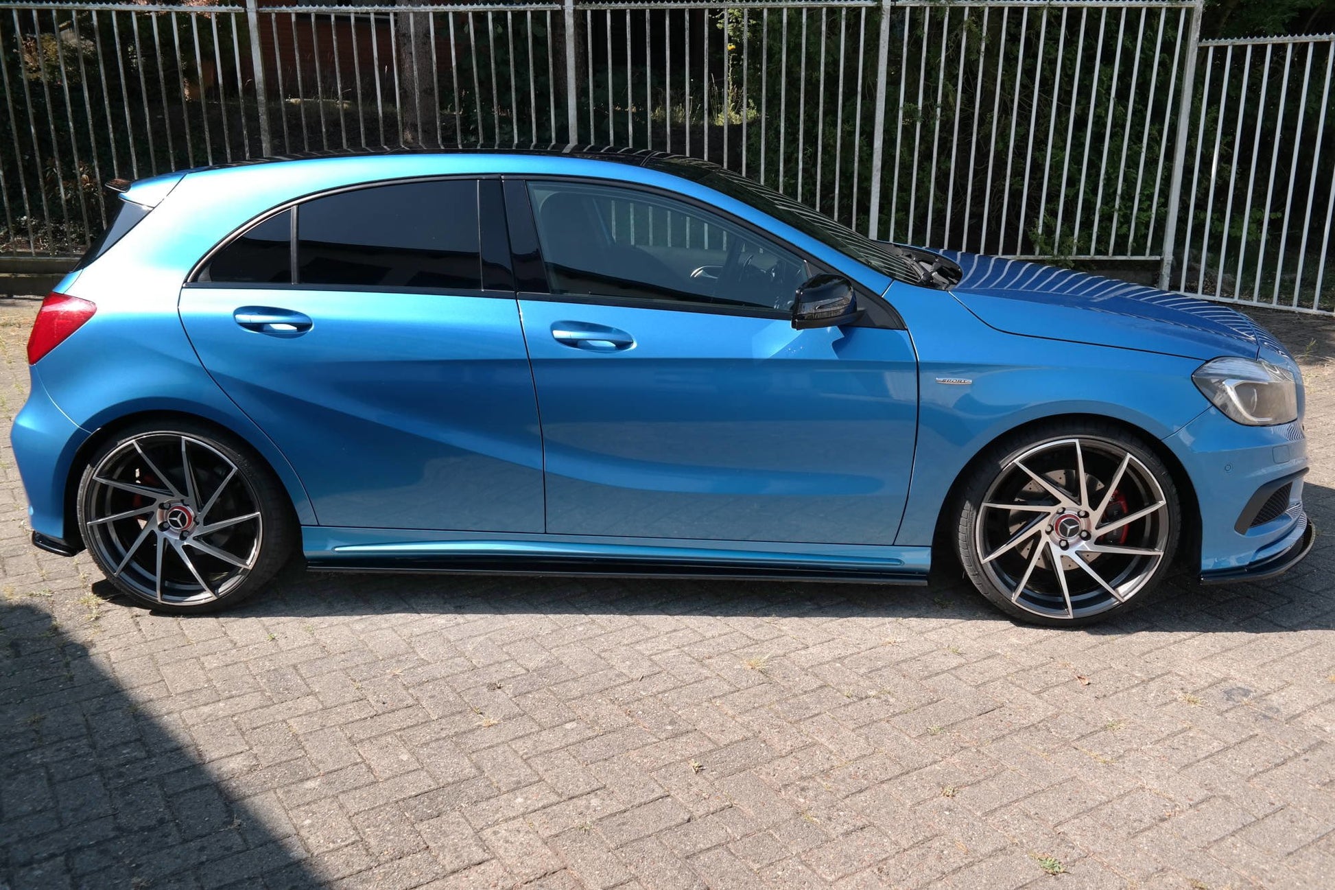 Heck Ansatz Flaps Diffusor für  Mercedes W176 AMG-LINE vor Facelift schwarz Hochglanz