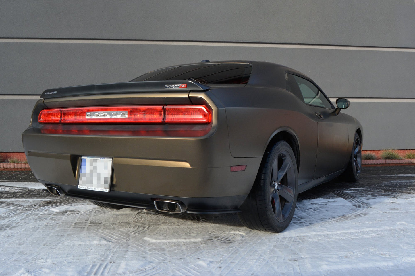 Mittlerer Diffusor Heck Ansatz für DODGE CHALLENGER MK3. PHASE-I SRT8 COUPE  schwarz matt