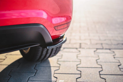 Heck Ansatz Flaps Diffusor für VOLKSWAGEN POLO MK5 GTI 6R vor Facelift Carbon Look
