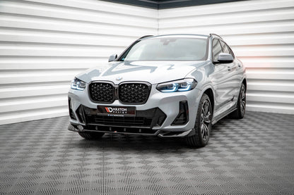 Front Ansatz V.2 für BMW X4 M-Paket G02 Facelift schwarz Hochglanz