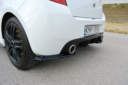 Heck Ansatz Flaps Diffusor für RENAULT CLIO MK3 RS FACELIFT schwarz matt