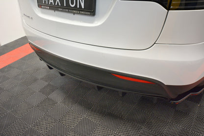 Diffusor Heck Ansatz für TESLA MODEL X schwarz matt