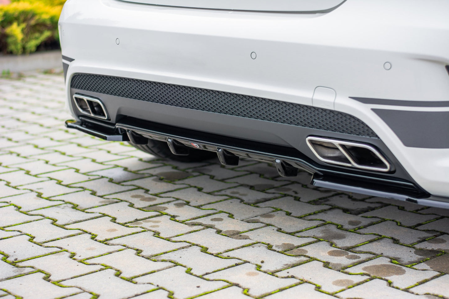Diffusor Heck Ansatz für Mercedes A45 AMG W176 Carbon Look