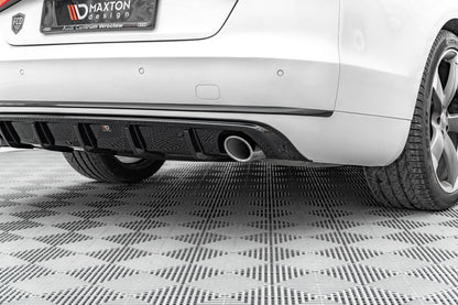 Diffusor Heck Ansatz für Audi A8 D4 schwarz matt