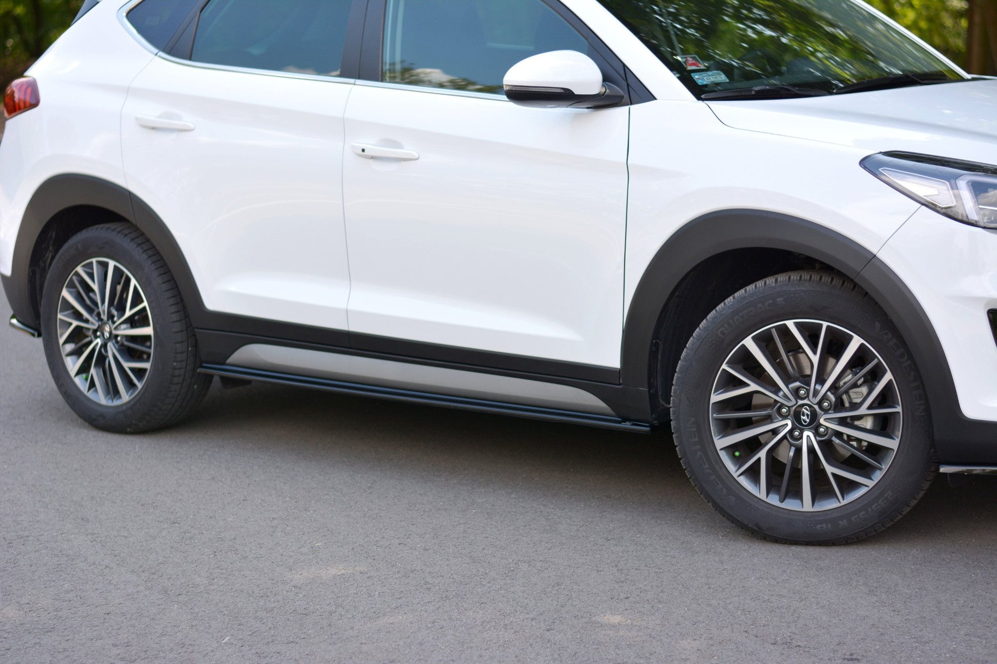 Seitenschweller Ansatz für Hyundai Tucson Mk3 Facelift schwarz matt