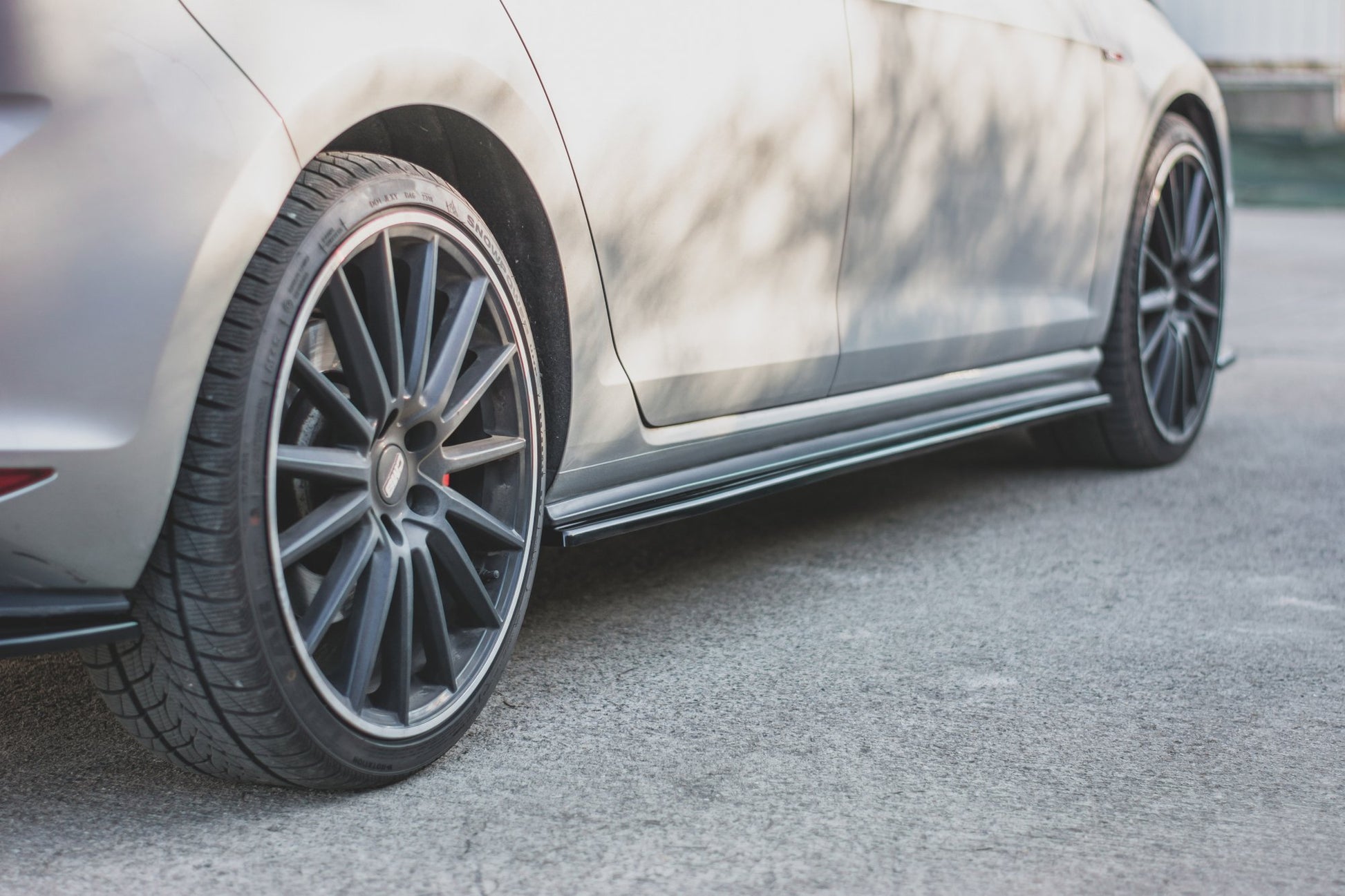 Seitenschweller Ansatz für V.2 für VW Golf 7 GTI (verengen) Carbon Look