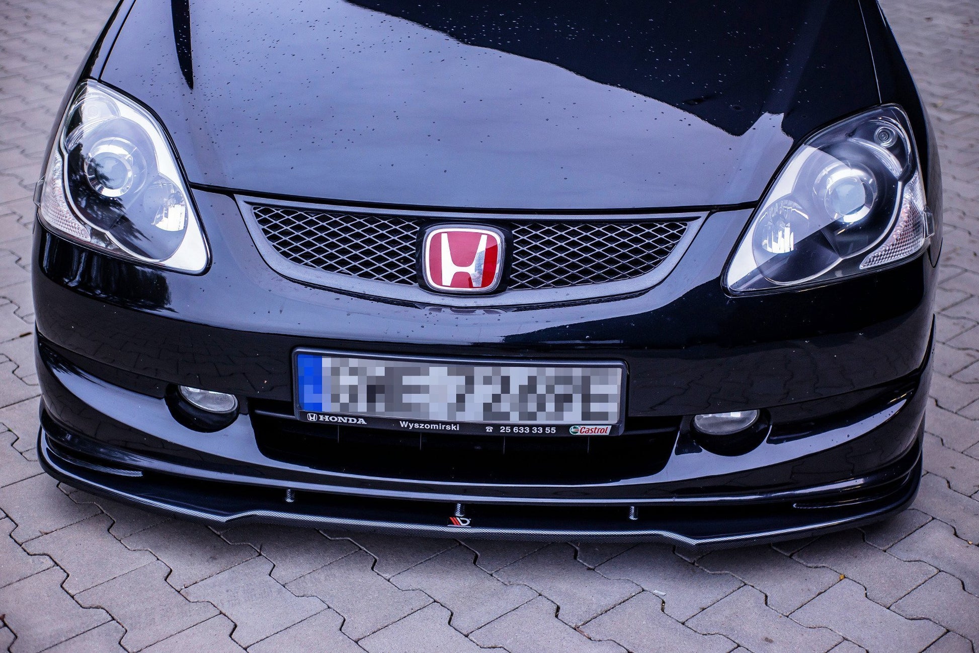 Front Ansatz V.1 für HONDA CIVIC EP3 (MK7) TYPE-R/S FACELIFT  schwarz Hochglanz