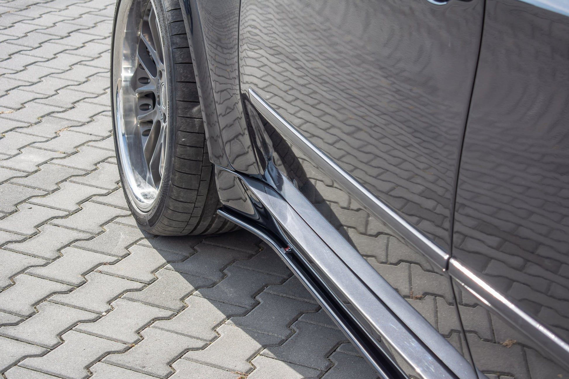 Seitenschweller Ansatz für BMW X5 E70 Facelift M Paket schwarz matt